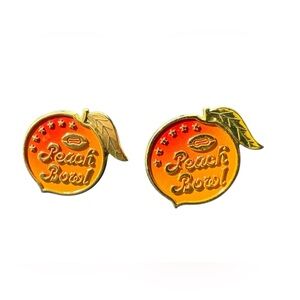 Rare Vintage 1970s Peach Bowl Cufflinks 1971 1972 NC State Georgia Tech